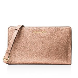 NWT Michael Kors Glitter Leather Crossbody Bag
